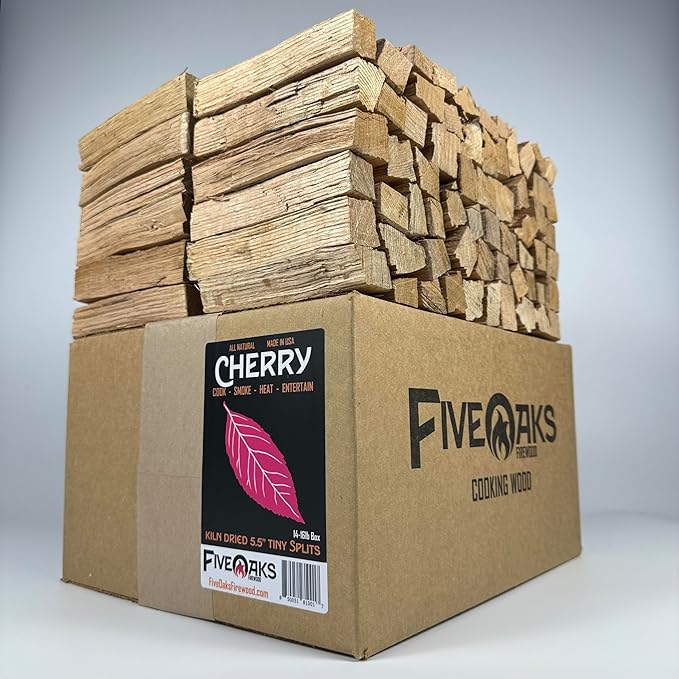 FiveOaks Firewood 5" Tiny Splits cooking wood (OAK, CHERRY, HICKORY) (~15lb)